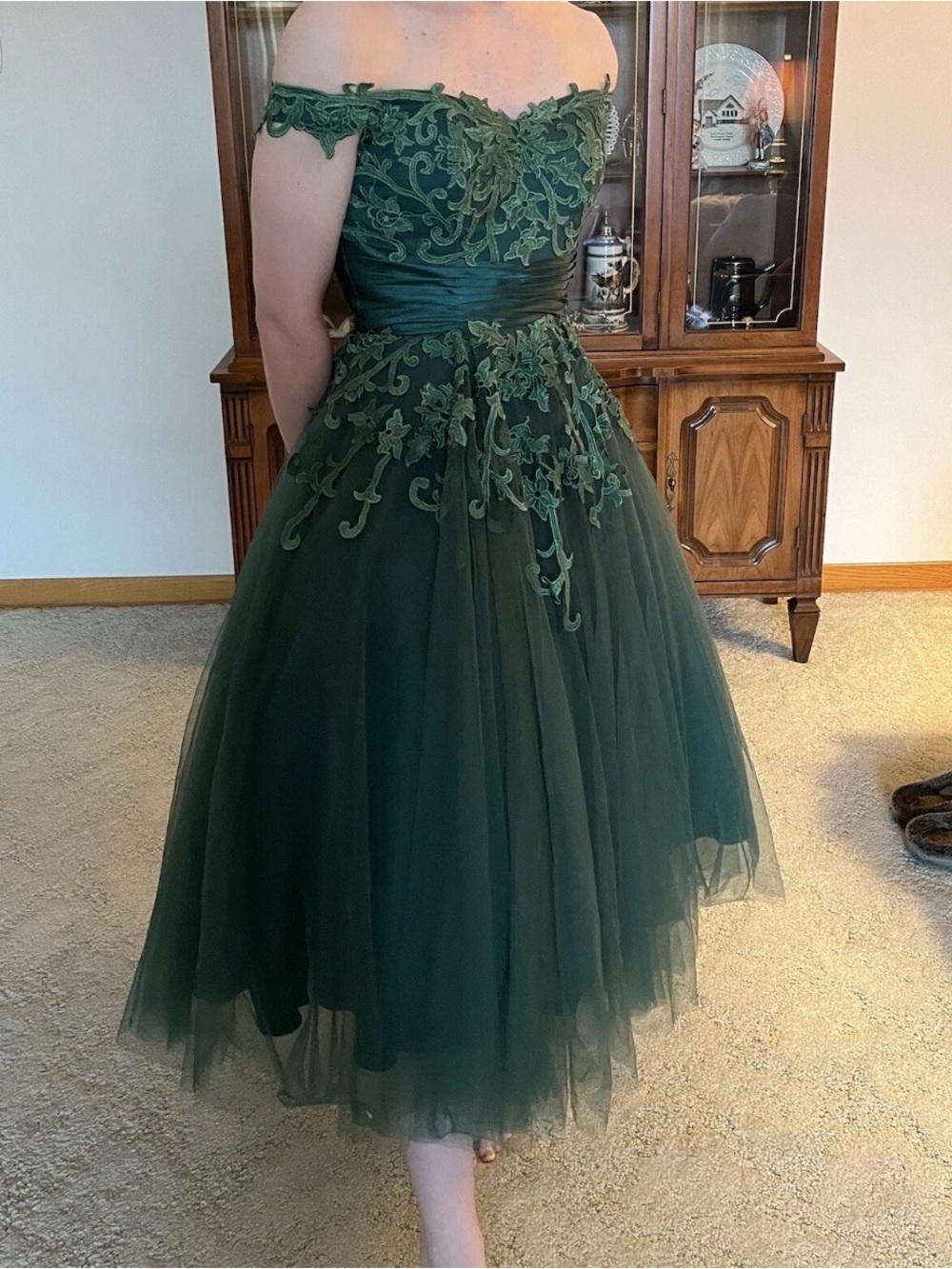 LABOR DAY WEEKEND HUGE SALE DISCOUNT Gorgeous Custom Made Green Dress